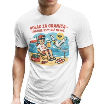 KOSZULKA  WAKACYJNA  Polak za granicą